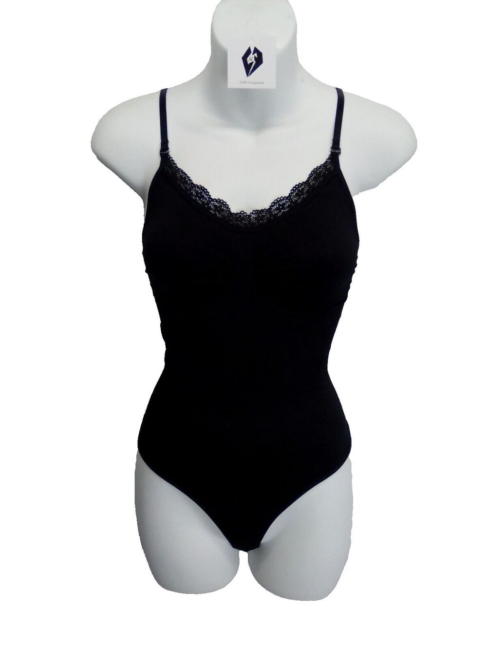 Miss Curvy Women's Shapeware Seamless Sculpting Bodysuit Black Size XXS/XS